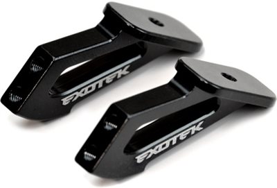 Exotek Racing Cougar/Cat Aluminum Wing Mount Set, Black (2)