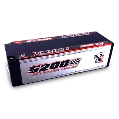 Fantom 5200mAh 15.2v 4S MVS 2.0 Pro Lipo Battery, 130c, 5mm bullets