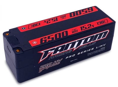 Fantom 6500mAh 15.2V 4S Pro Series Lipo Battery, 130c, 5mm bullets