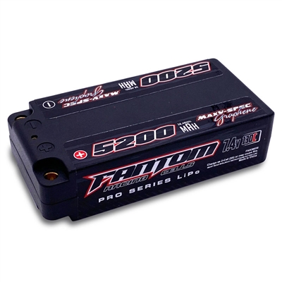 Fantom 5200mAh MaxV-Spec Graphene 7.4 2S Lipo Shorty Battery, 130c, 5mm bullets