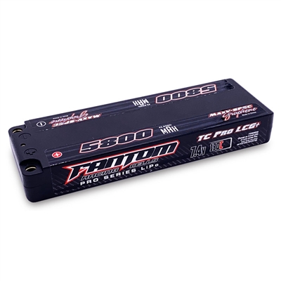 Fantom 5800mAh MaxV-Spec Graphene 7.4 2S Lipo Battery, 130c, 5mm bullets