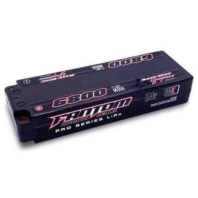 Fantom 6800mAh MaxV-Spec Graphene 7.4 2S Lipo Battery, 130c, 5mm bullets