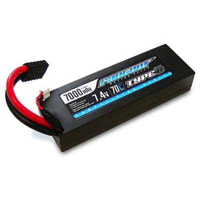 .Fantom 7000mAh 7.4 2S 70C Comp. Lipo Battery Pack-Traxxas connector