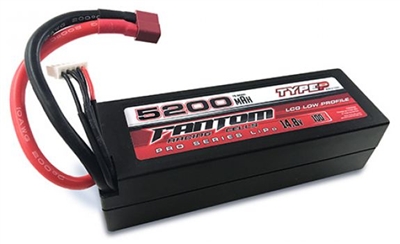 Fantom 5200mAh 14.8 4S Pro Series LCG Lipo Battery, 100c, deans