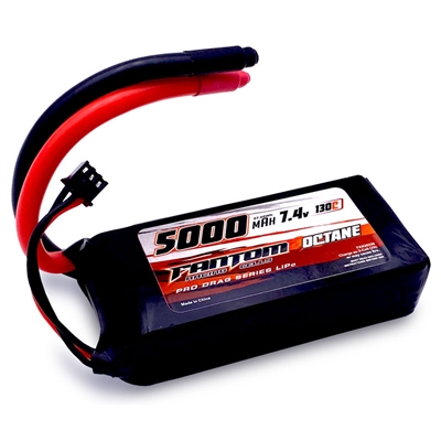 .Fantom 5000mAh, 130C 7.4V 2S Octane Pro Drag Series Lipo Battery