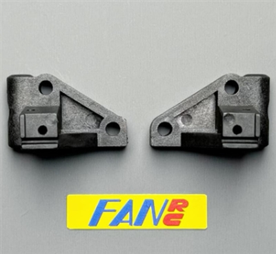 FanRC RC10 Front Suspension Arm Mounts, Gen 1 black