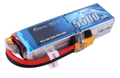 Gens Ace 5500mAh 45C 11.1V 3S Lipo Battery with XT90 connector