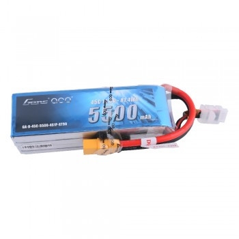 Gens Ace 5500mAh 45C 14.8V 4S Lipo Battery with XT90 connector