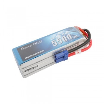 Gens Ace 5500mAh 4S 60C 14.8V Lipo Battery Pack with EC5 Plug