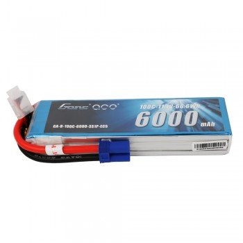 Gens Ace 6000mAh 100C 11.1V 3S Lipo Battery with EC5 connector