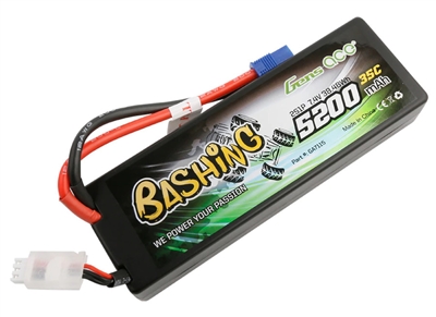 Gens Ace 5200mAh 35C 7.4V 2S Lipo Battery with EC3 connector
