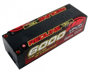 Gens Ace Redline 6000mAh 130C 15.2V 4S HV Lipo Battery, 5mm connector