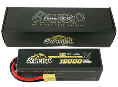 Gens Ace Bashing Pro 15000mAh 100C 11.1V 3S Lipo Battery, EC5