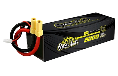 Gens Ace Bashing Pro 8000mAh 100C 14.8V 4S Lipo Battery, EC5