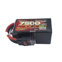 Gens Ace Redline 7500mAh 200C 7.4V 2S Lipo Drag Battery, QS8 plug