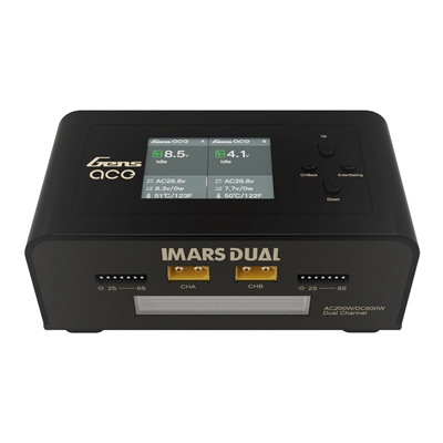 Gens Ace Imars Dual Channel AC200W/DC300W Balance Charger, Black