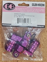 Golden Horizon Baja 5B Piggyback Front Shock Caps, Purple Aluminum (2)