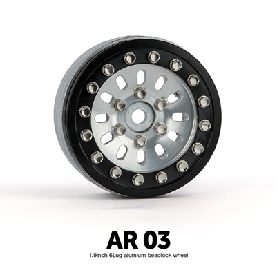 Gmade AR03 1.9" 6 Lug Aluminum Beadlock Wheels (2)