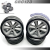 Gravity RC USGT Belted Spec Tires mounted on Grey Edge Rims (4)