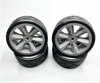 Gravity RC USGT Belted Spec Tires mounted on Grey Edge Rims (4)