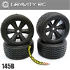 Gravity RC VTA Spec Tires mounted on Black Edge Rims (4)