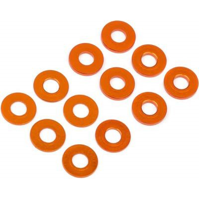 Hot Bodies D413 Washer Set 3 x 7mm (.5mm, 1mm) Orange (6)