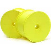 Hot Bodies Trophy Flux Truggy Dish Rims, Yellow (2)