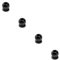 Hot Bodies Ve8/D8/D8T Steering Push Rod Balls, Aluminum (4)