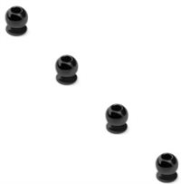 Hot Bodies Ve8/D8/D8T Steering Push Rod Balls, Aluminum (4)