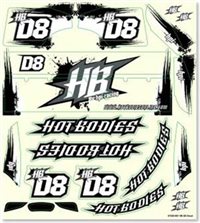 Hot Bodies D8 Decal Sheet