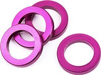 Hot Bodies Cyclone TCX Washers-4 x 6 x 1mm, Purple Aluminum (4)