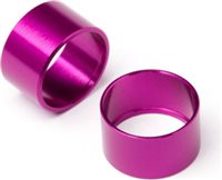 Hot Bodies Cyclone TCX Universal Axle Pin Covers, Purple Aluminum (2)