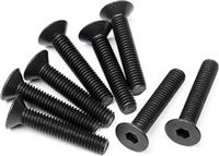 HPI Vorza/Ve8/D8 Flat Head Hex Socket Screws, 3 x 16mm (10)