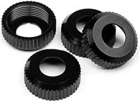 HPI Cyber 10 Bottom Shock Caps, Black (4)