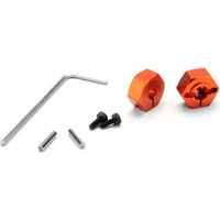 HPI F10 Hex Wheel Hubs, Orange Aluminum (2)