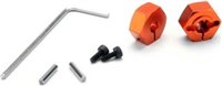 HPI F10 Hex Wheel Hubs, Orange Aluminum (2)