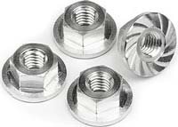 HPI Blitz Ese Serrated Flanged Lock Nuts, 4 x 10.8mm (4)