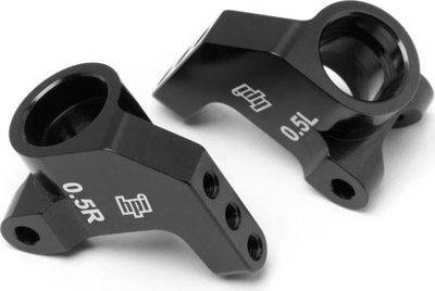 HPI Blitz Rear Hub Carriers-0.5 Degree, Black Aluminum (2)