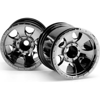 HPI Savage XS 2.2" Warlock Rims, Black Chrome (2)