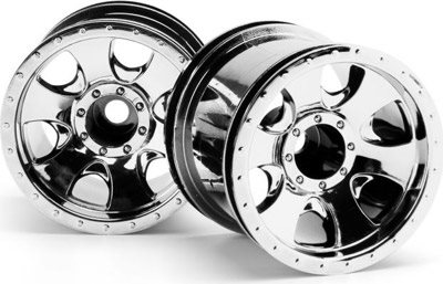 HPI Savage XS 2.2" Warlock Rims, Chrome (2)