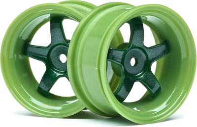 HPI 26mm Work Meister S1 Sedan Rims, Green-6mm Offset (2)