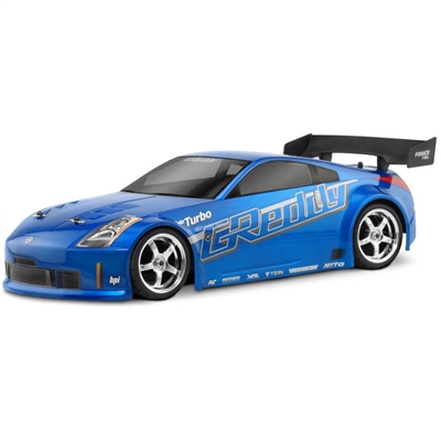 HPI Nissan 350z Greddy Twin Turbo Clear Sedan Body, 200mm