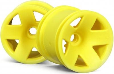 HPI F5 Front 2.2" Truck Rims, Yellow (2)