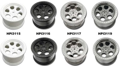 HPI Savage And Maxx 6-Spoke Rims, White (2)