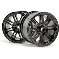 HPI Savage And Maxx 8-Spoke Rims, Black Chrome (2)