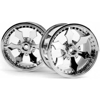 HPI Savage And Maxx Spike Rims, Chrome (2)