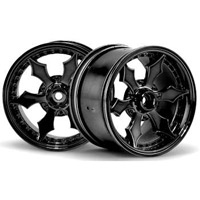 HPI Savage And Maxx Spike Rims, Black Chrome (2)