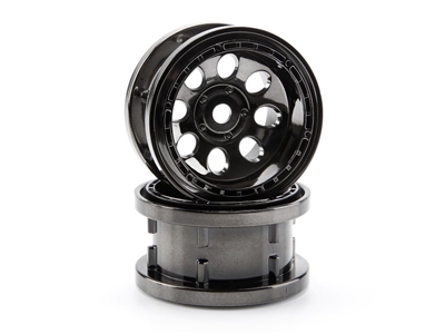 HPI Rock 8 Beadlock 2.2" Rims, Black Chrome (2)