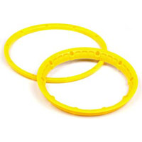 HPI Baja 5B Heavy Duty Beadlock Rings, Yellow (4 Pieces)