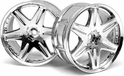 HPI Lp29 Works Ls406 Chrome Wheel Set (2)